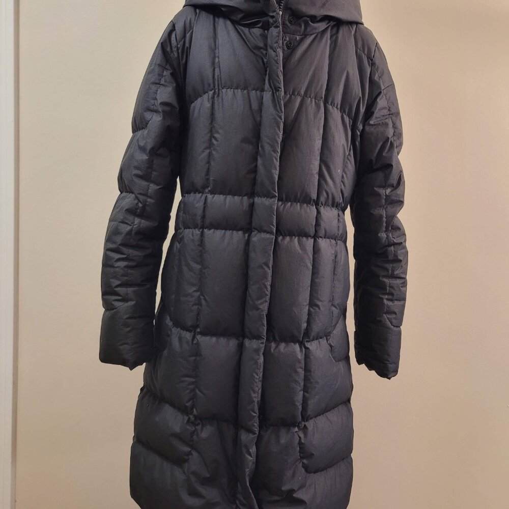 PATAGONIA girls long hooded puffer coat M (10)